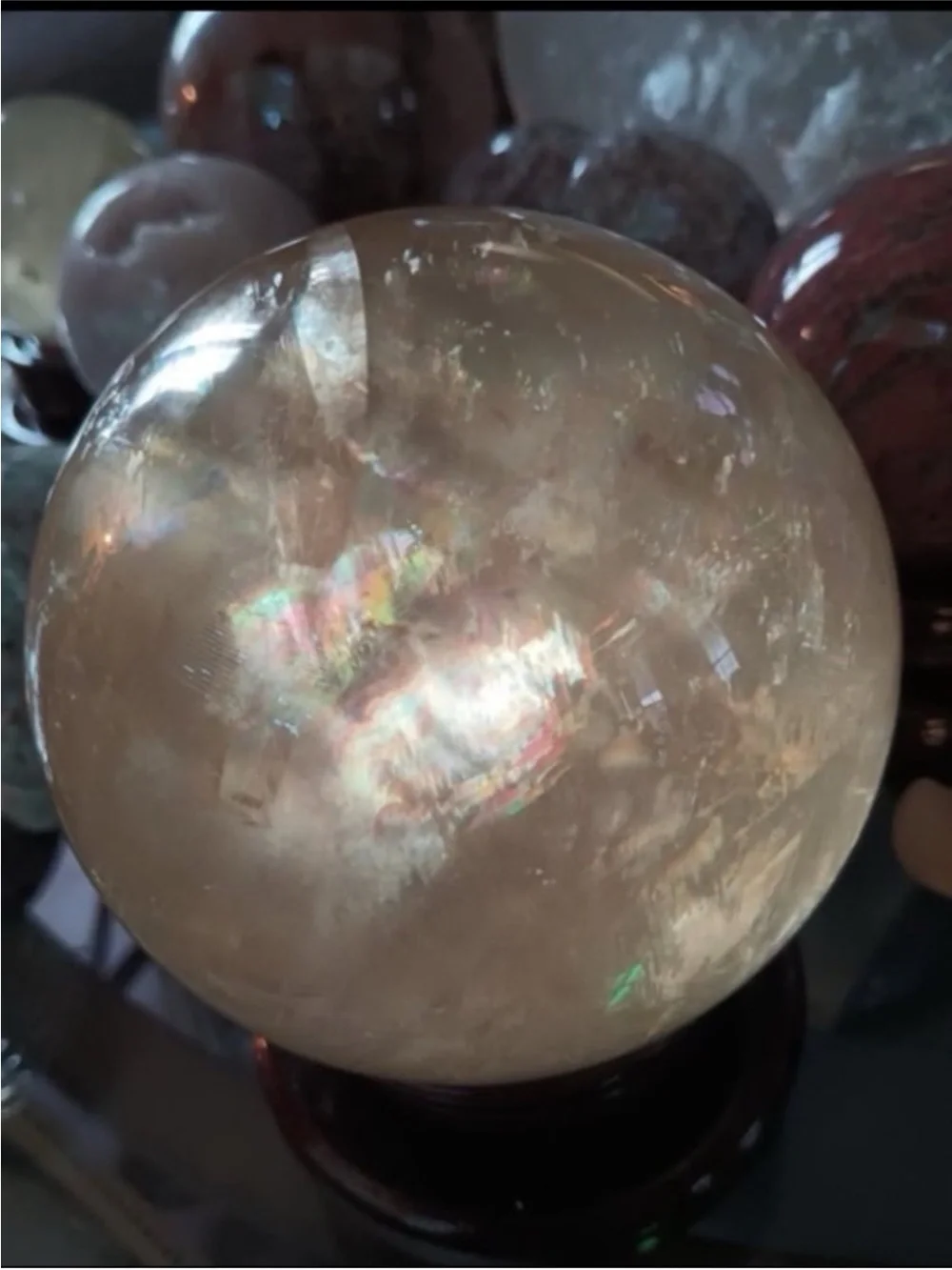 Honey Calcite Sphere HQ RARE FIND